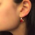 Solid Gold Intaglio Seal Stone Carnelian Drop Earrings with Eros ~ Savati 290