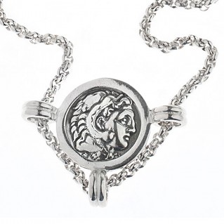 Alexander the Great ~ Sterling Silver Coin Necklace